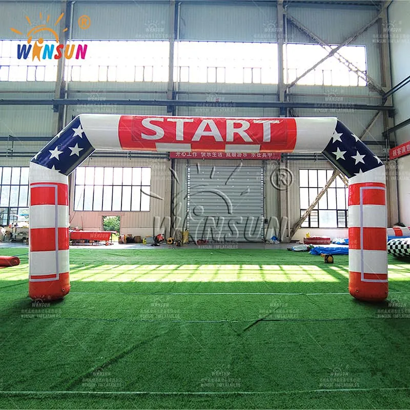 American Flag Theme Airtight Start/Finish Line Arch